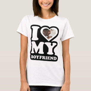 I Love My Boyfriend - Custom Photo Personalized T-Shirt