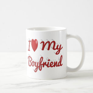 I Love My Boyfriend cute red text Coffee Mug