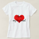 I Love My Boyfriend Cute Romantic Red Heart Trendy T-Shirt<br><div class="desc">Designed with cute red heart pattern and custom text "i love my boyfriend" which you may customize as you wish! Simple and cute design perfect for those who love their boyfriend!</div>