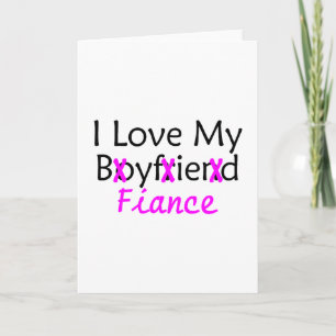 I Love My Boyfriend Fiance Pink Card