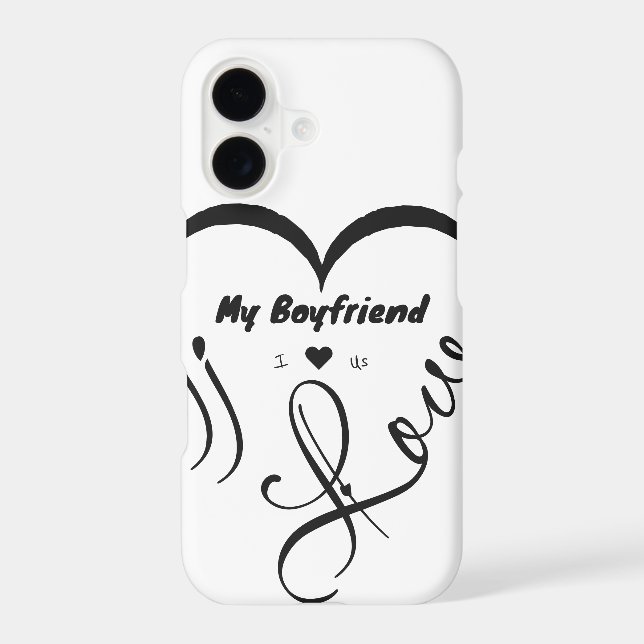 I Love My Boyfriend I ♥ Us iPhone Case (Back)