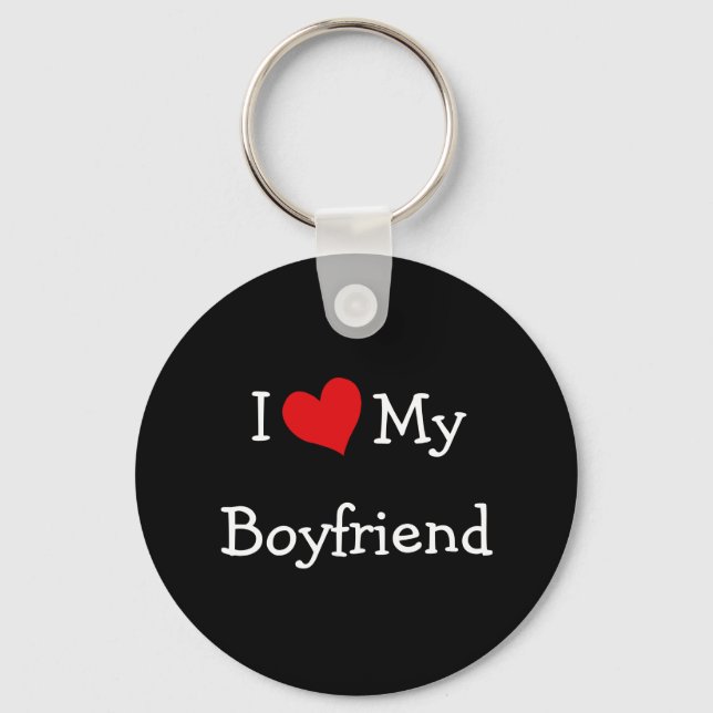 I Love My Boyfriend Keychain (Front)