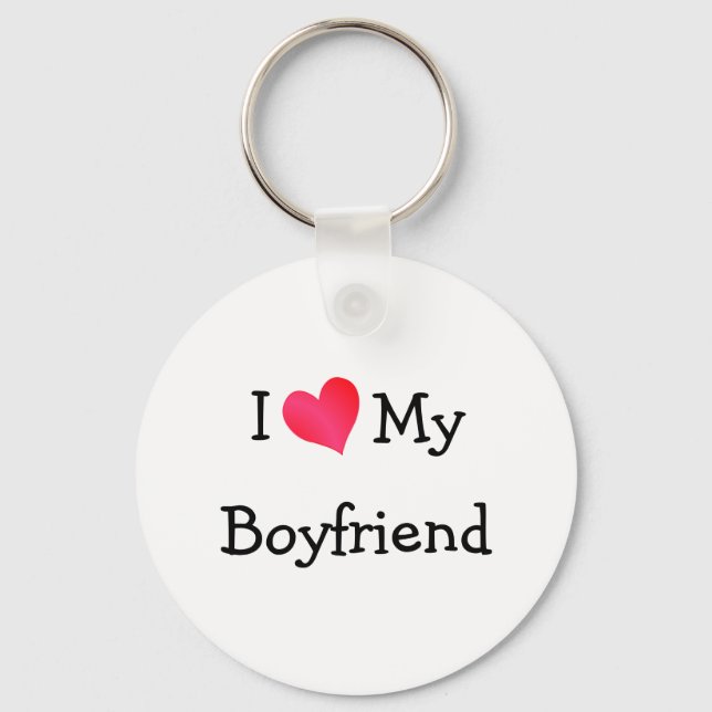 I Love My Boyfriend Keychain (Front)