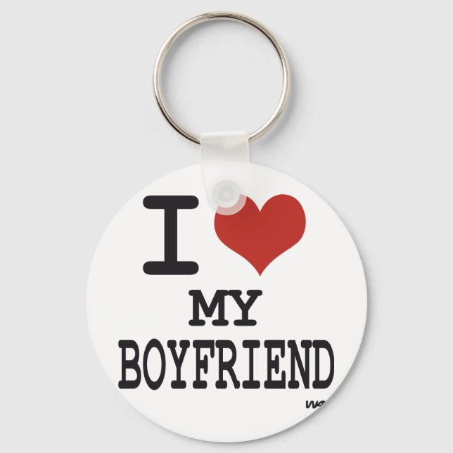 I love my boyfriend keychain (Front)