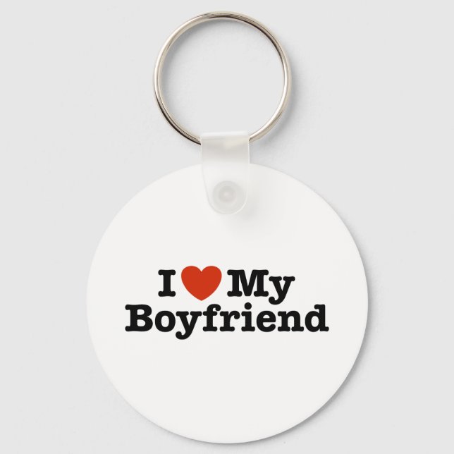 I Love My Boyfriend Keychain (Front)