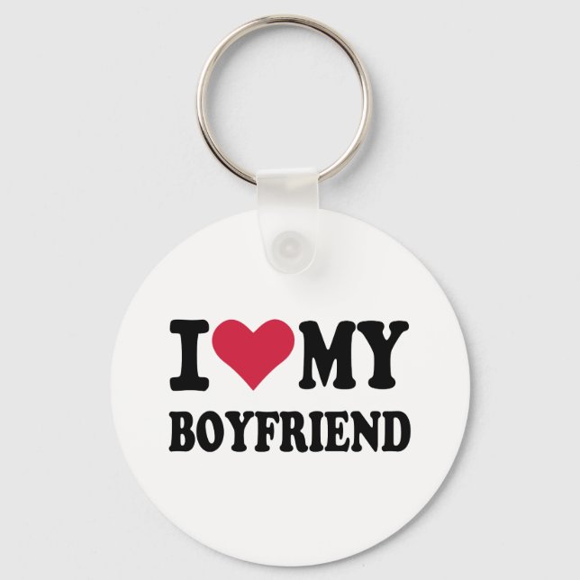 I love my boyfriend keychain (Front)