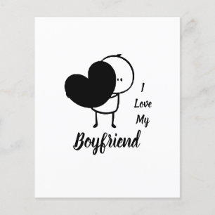 I Love My BOYFRIEND - Modern personalized Custom Flyer