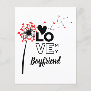 I Love My BOYFRIEND - Modern personalized Custom Flyer