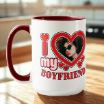 I Love My Boyfriend Personalized Mug<br><div class="desc">I Love My Boyfriend Personalized Photo and Text</div>