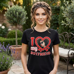 I Love My Boyfriend Personalized T-Shirt<br><div class="desc">I Love My Boyfriend Personalized Photo and Text</div>