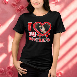 I Love My Boyfriend Personalized Tri-Blend Shirt