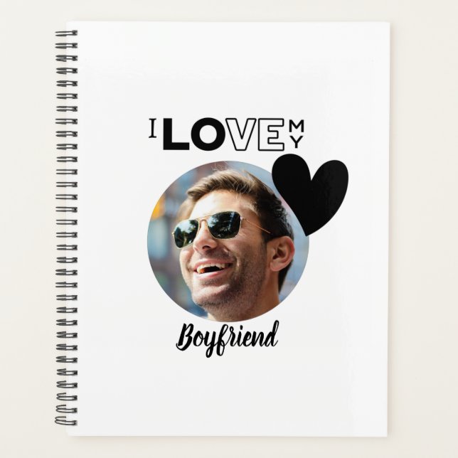 I Love My BOYFRIEND Photo Cadeau Mari Fiance PÈRE (Devant)