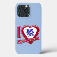 I Love My Boyfriend Photo Red Heart Baby Blue