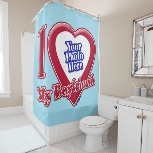 I Love My Boyfriend Photo Red Heart Blue Horizon