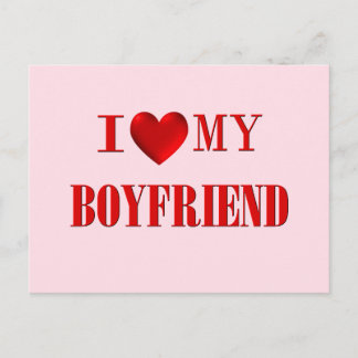 I Love my Boyfriend Postcard