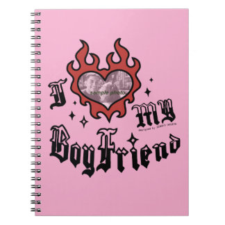 I Love My Boyfriend - Red - DingusDesign  Notebook