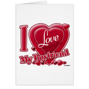 I Love My Boyfriend rouge - coeur