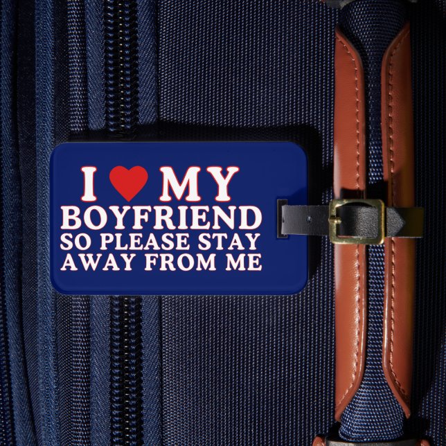 I Love My Boyfriend Valentine Day. Luggage Tag (Front Insitu 4)