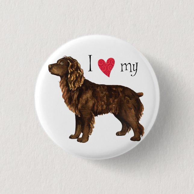 I Love my Boykin Spaniel 1 Inch Round Button (Front)