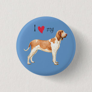I Love my Bracco Italiano 1 Inch Round Button