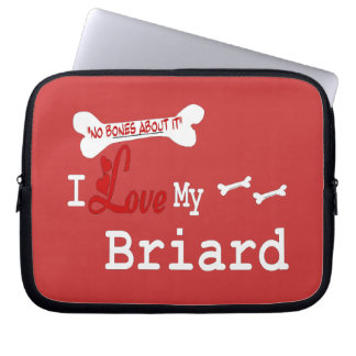 I Love My Briard Laptop Sleeve