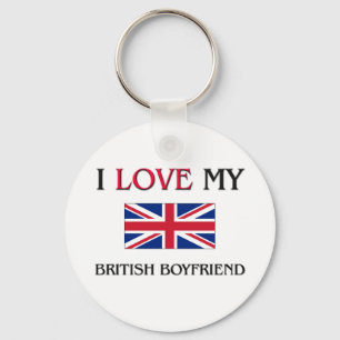 I Love My British Boyfriend Keychain