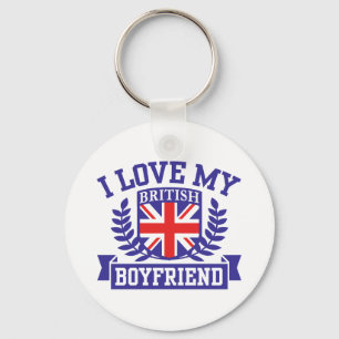 I Love My British Boyfriend Keychain
