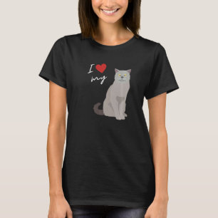 I love my British Shorthair Cat For Cat T-Shirt