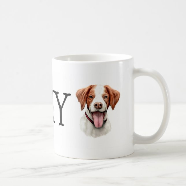 I Love My Brittany Coffee Mug (Right)