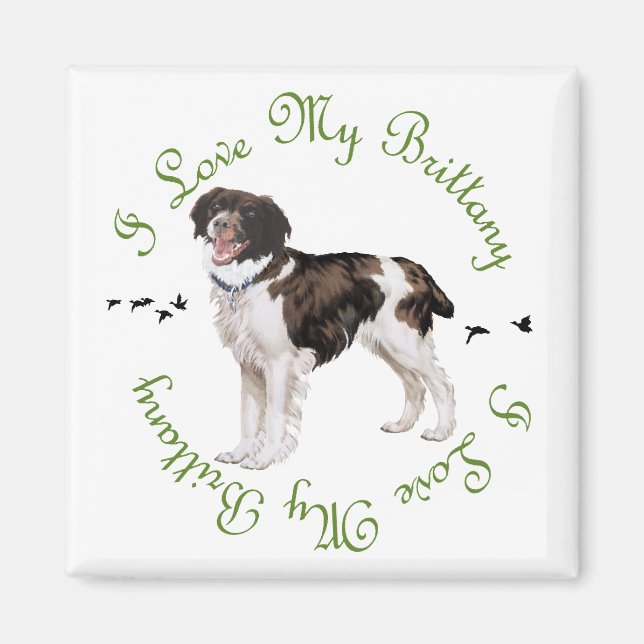 I Love My Brittany Magnet (Front)