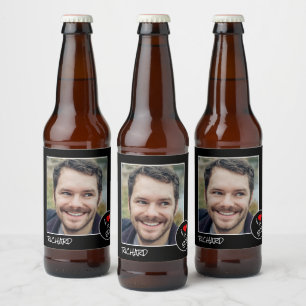 I Love My Bro, Custom Photo – Personalized Beer Bottle Label