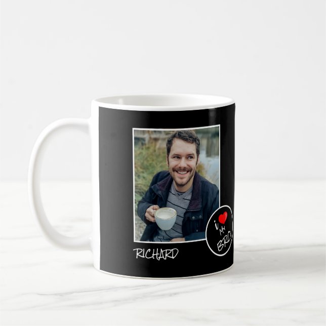 I Love My Bro, Custom Photo – Personalized Coffee Mug (Left)