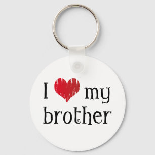 I love my brother keychain