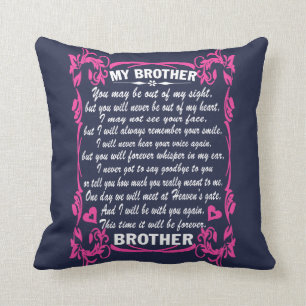 I love my brother throw pillow
