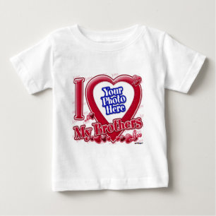 I Love My Brothers red heart - photo Baby T-Shirt
