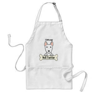 I Love My Bull Terrier Standard Apron