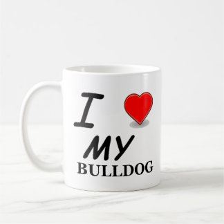 I Love My Bulldog Coffee Mug