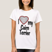 I Love My Cairn Terrier - Cute Red Heart Dog Photo