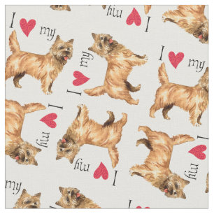 I Love my Cairn Terrier Fabric