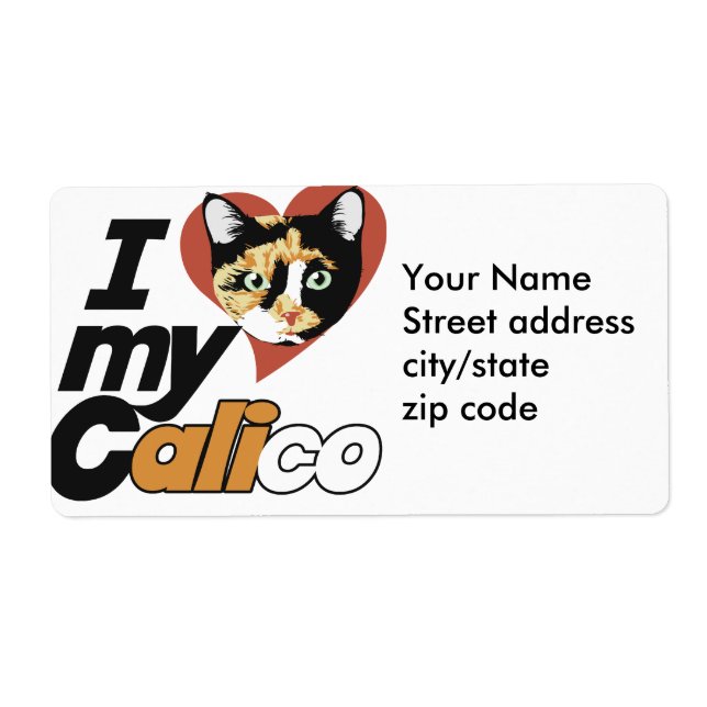 I Love my CALICO cat (Front)