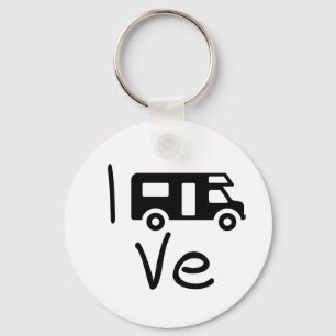 i love my camper. Ik hou van mijn camper. Vakantie Keychain