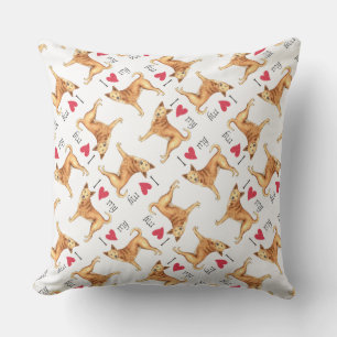 I Love my Canaan Dog Throw Pillow