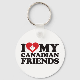 I Love My Canadian Friends Keychain