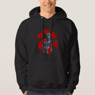 I Love My Cane Corso Dog Paw With Heart Valentine Hoodie