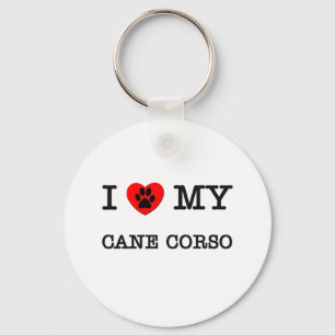 I LOVE MY CANE CORSO KEYCHAIN