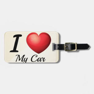 I love my car luggage tag