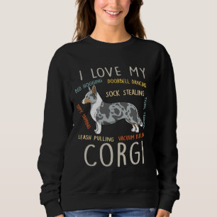 I Love My Cardigan Welsh Corgi Dog Mom Dad Cute F Sweatshirt