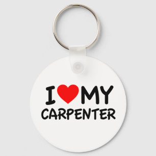 I Love my Carpenter Keychain