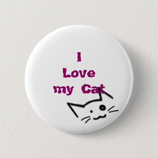 I Love my Cat 2 Inch Round Button