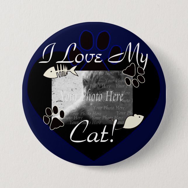 I love my Cat Button (Front)